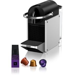 Alternative view of De'Longhi Pixie Nespresso Capsule Coffee Machine (Silver u0026 Aeroccino3)